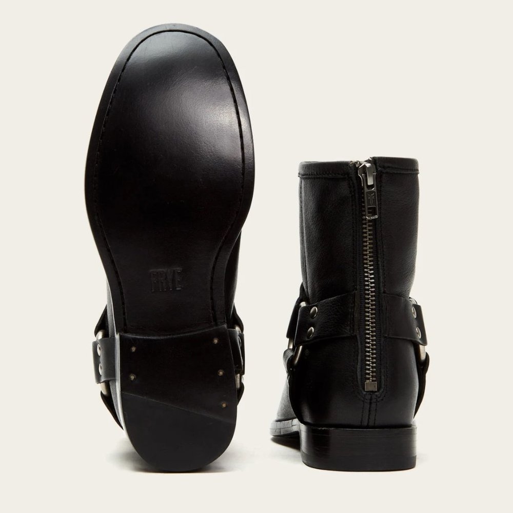 NEW FRYE Phillip Harness Short Leather Boots - Picture 5 of 8